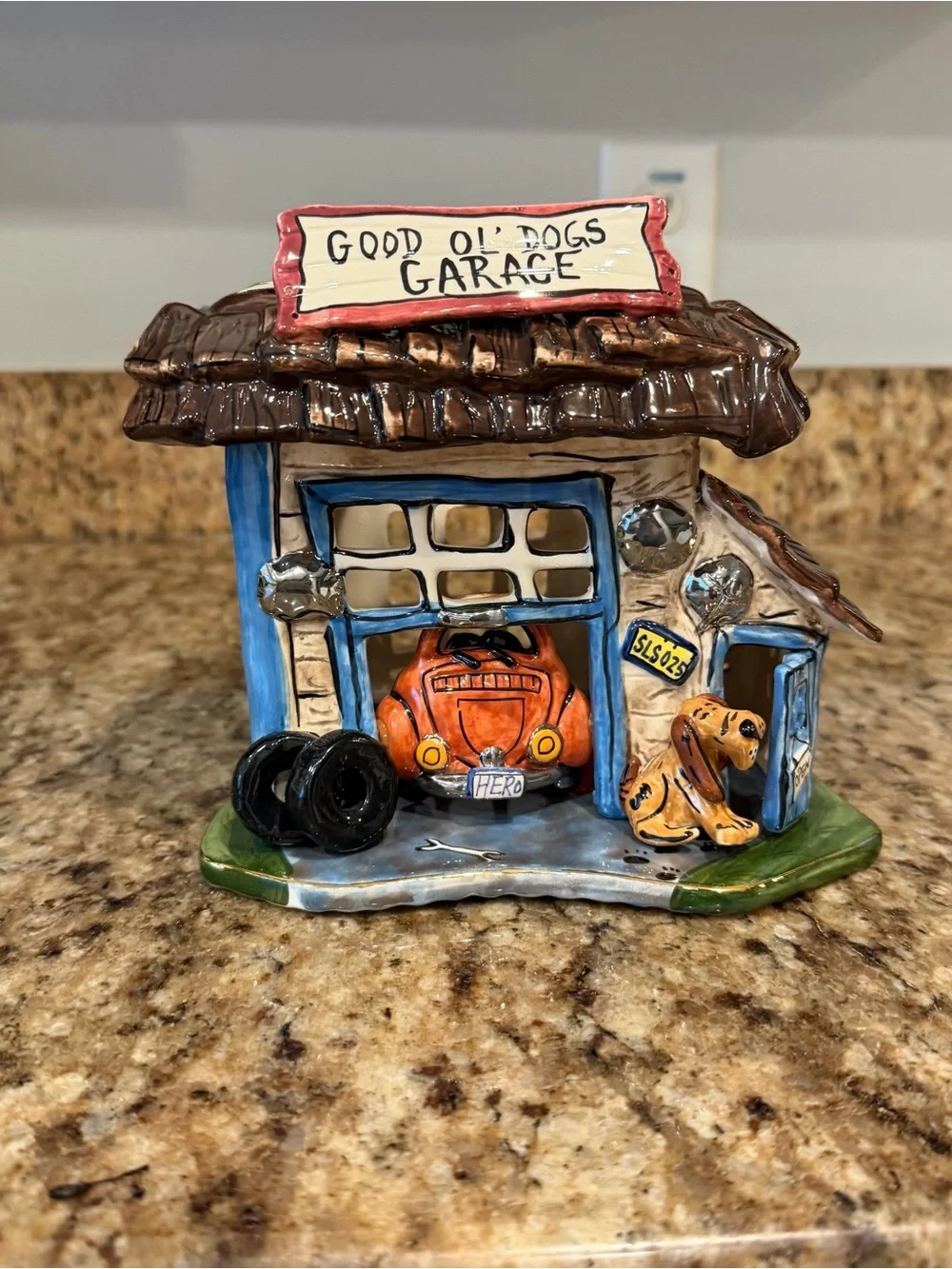 Blue Sky Clayworks Good Ol' Dogs Garage Tealight Candle Holder Heather Goldminc